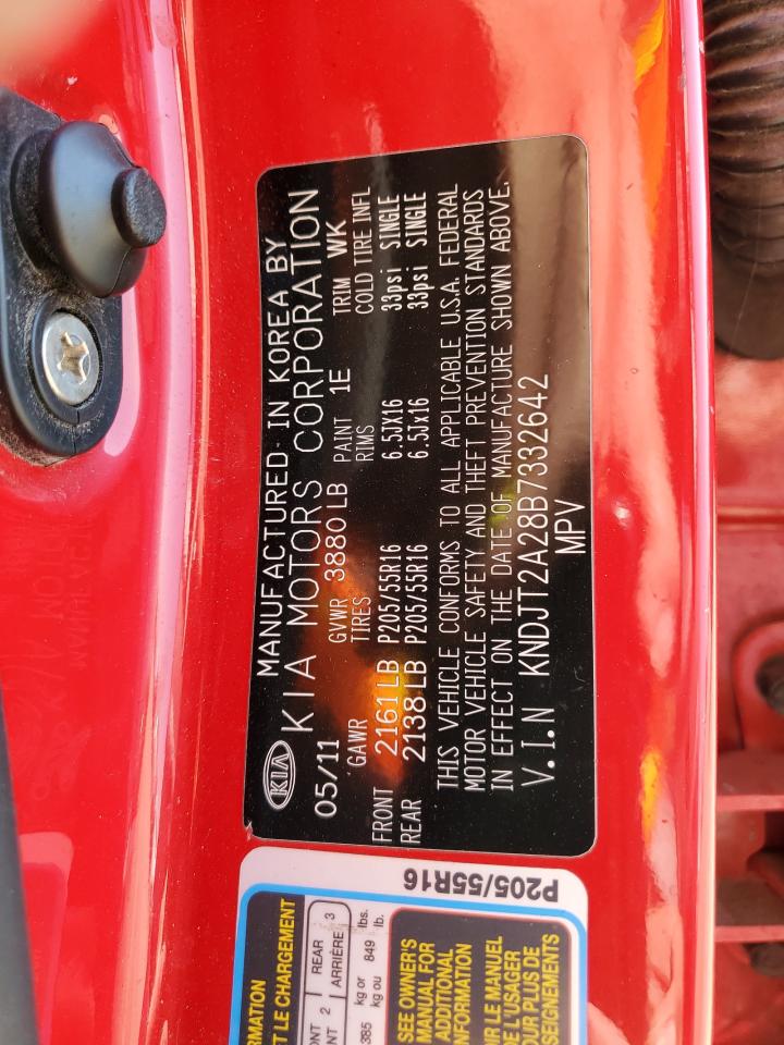 2011 Kia Soul + VIN: KNDJT2A28B7332642 Lot: 86189485