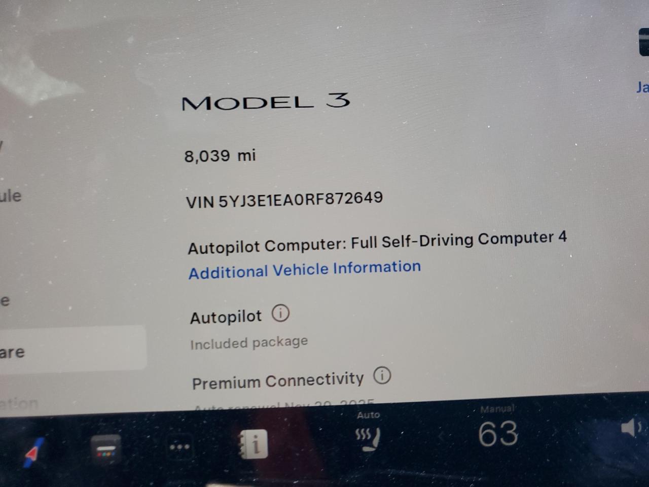 2024 Tesla Model 3 VIN: 5YJ3E1EA0RF872649 Lot: 81984395