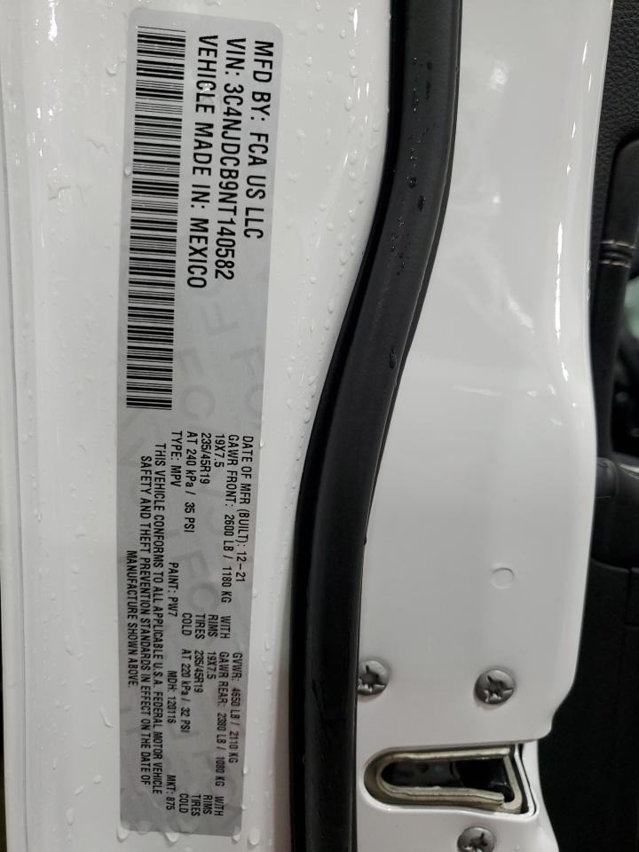 2022 Jeep Compass Limited VIN: 3C4NJDCB9NT140582 Lot: 85959215