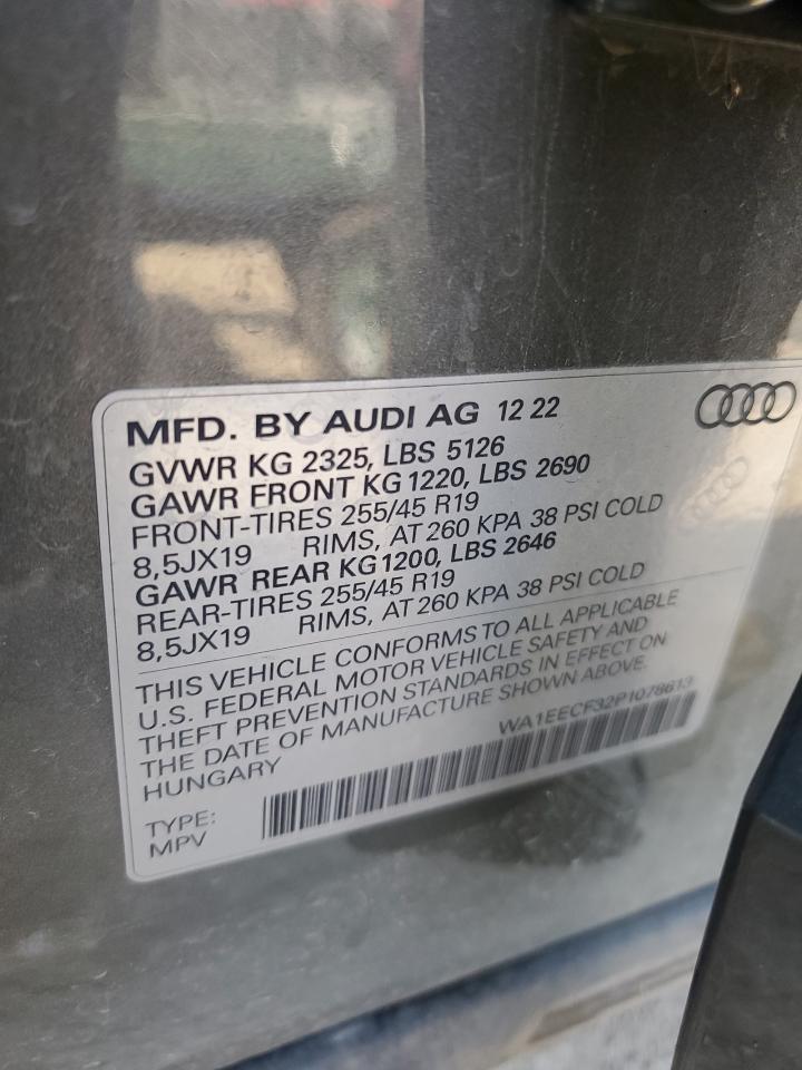 2023 Audi Q3 Premium Plus S Line 45 VIN: WA1EECF32P1078613 Lot: 85548485