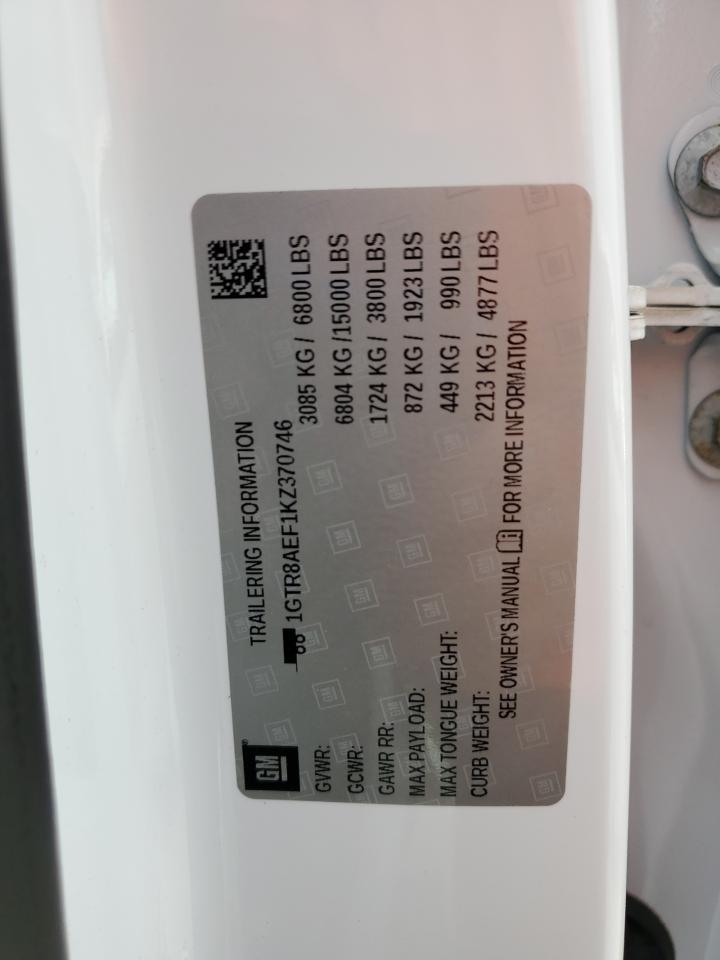 2019 GMC Sierra C1500 VIN: 1GTR8AEF1KZ370746 Lot: 84482855