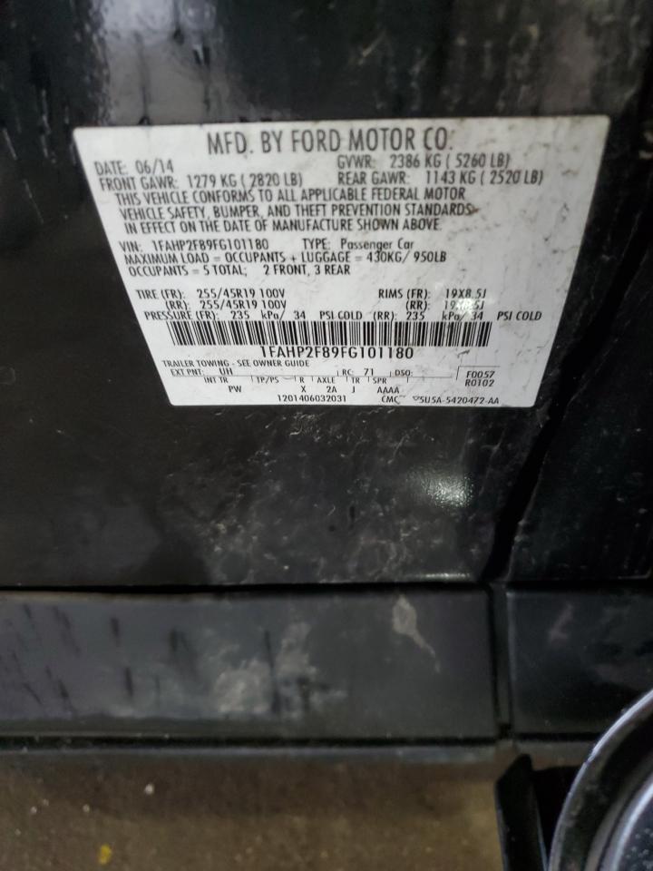 2015 Ford Taurus Limited VIN: 1FAHP2F89FG101180 Lot: 90510255