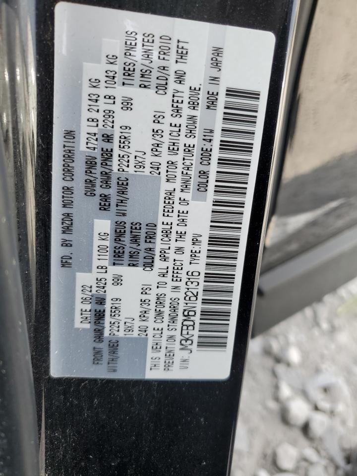 2022 Mazda Cx-5 Premium VIN: JM3KFBDM6N1621316 Lot: 82044315