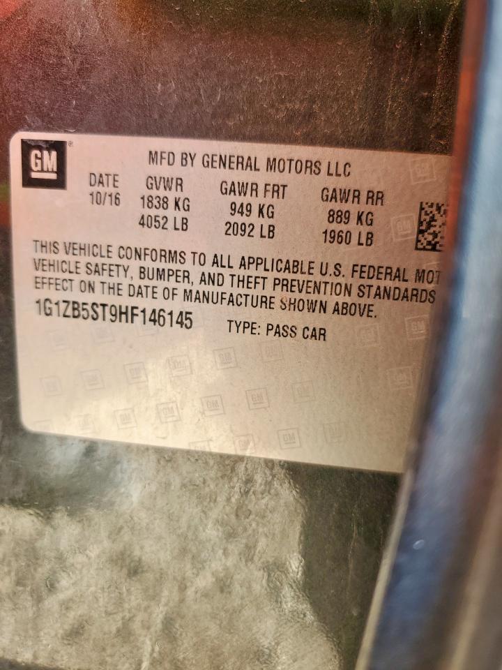 2017 Chevrolet Malibu Ls VIN: 1G1ZB5ST9HF146145 Lot: 85375055