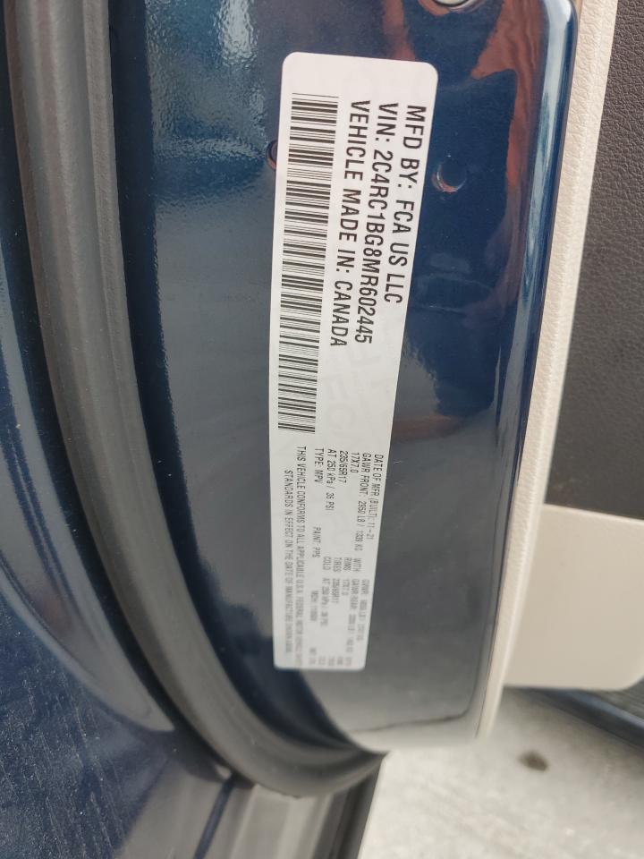 2021 Chrysler Pacifica Touring L VIN: 2C4RC1BG8MR602445 Lot: 81634745