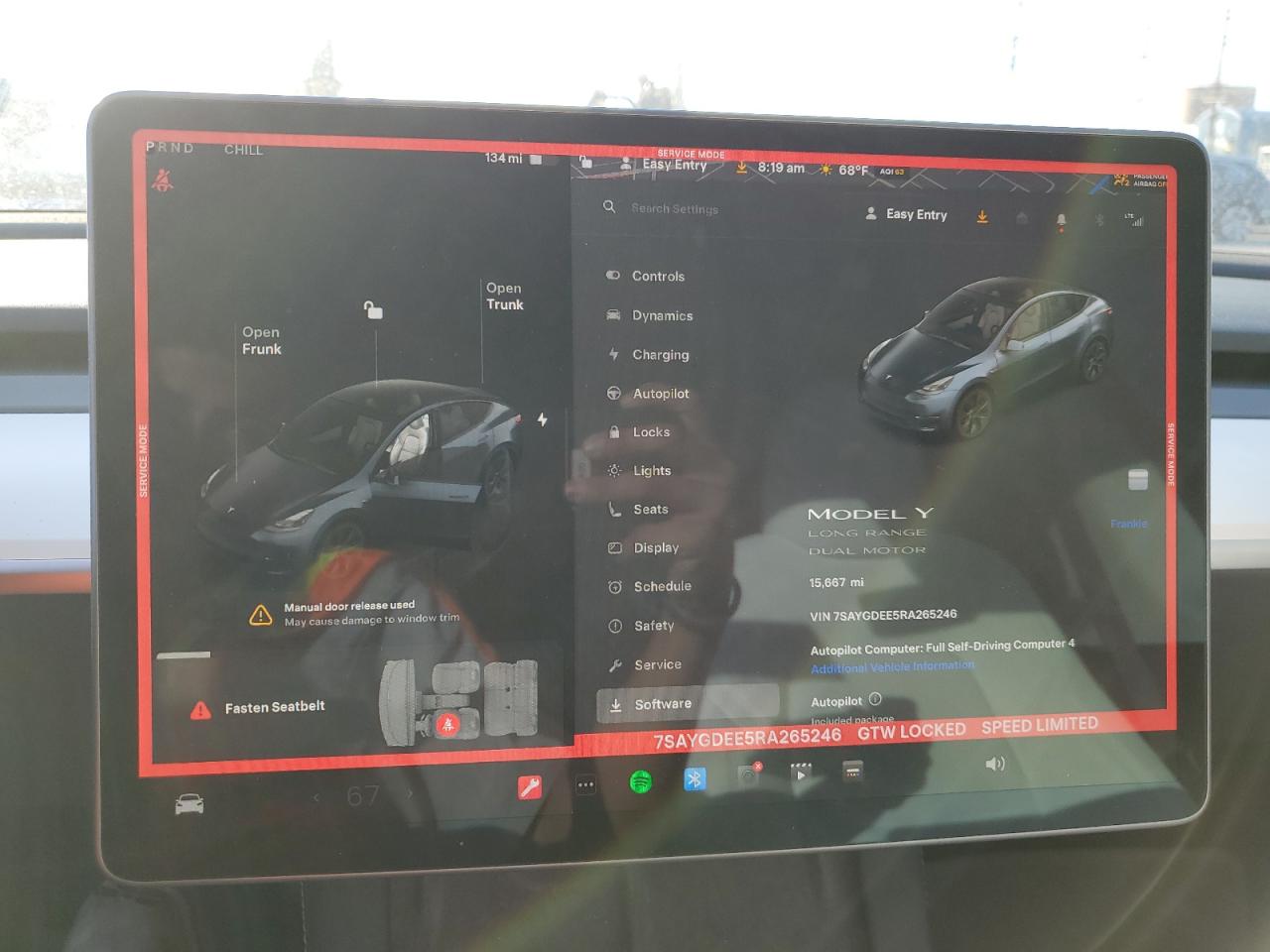 2024 Tesla Model Y VIN: 7SAYGDEE5RA265246 Lot: 84587755