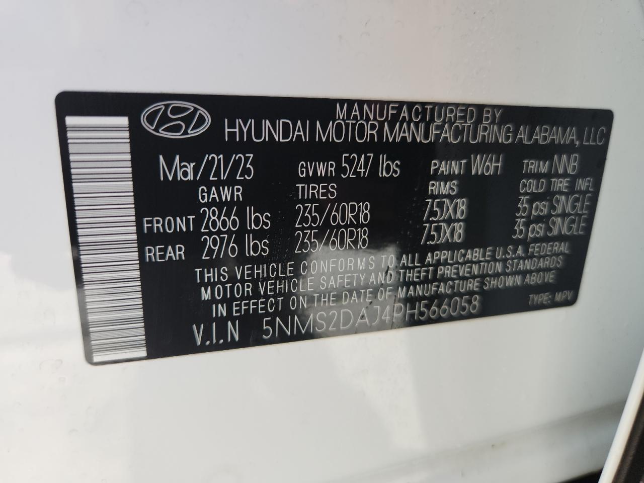 2023 Hyundai Santa Fe Sel VIN: 5NMS2DAJ4PH566058 Lot: 86472925