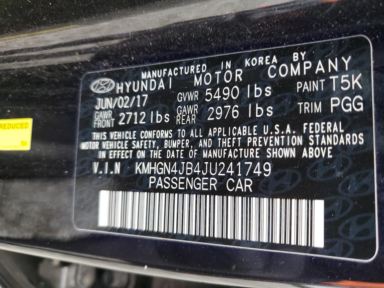 2018 Genesis G80 Sport VIN: KMHGN4JB4JU241749 Lot: 82725955