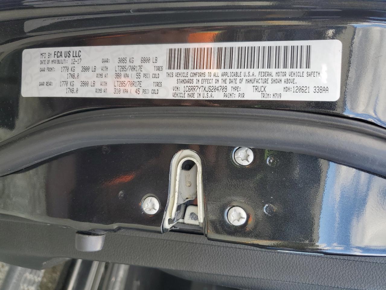 2018 Ram 1500 Rebel VIN: 1C6RR7YTXJS204709 Lot: 90425705