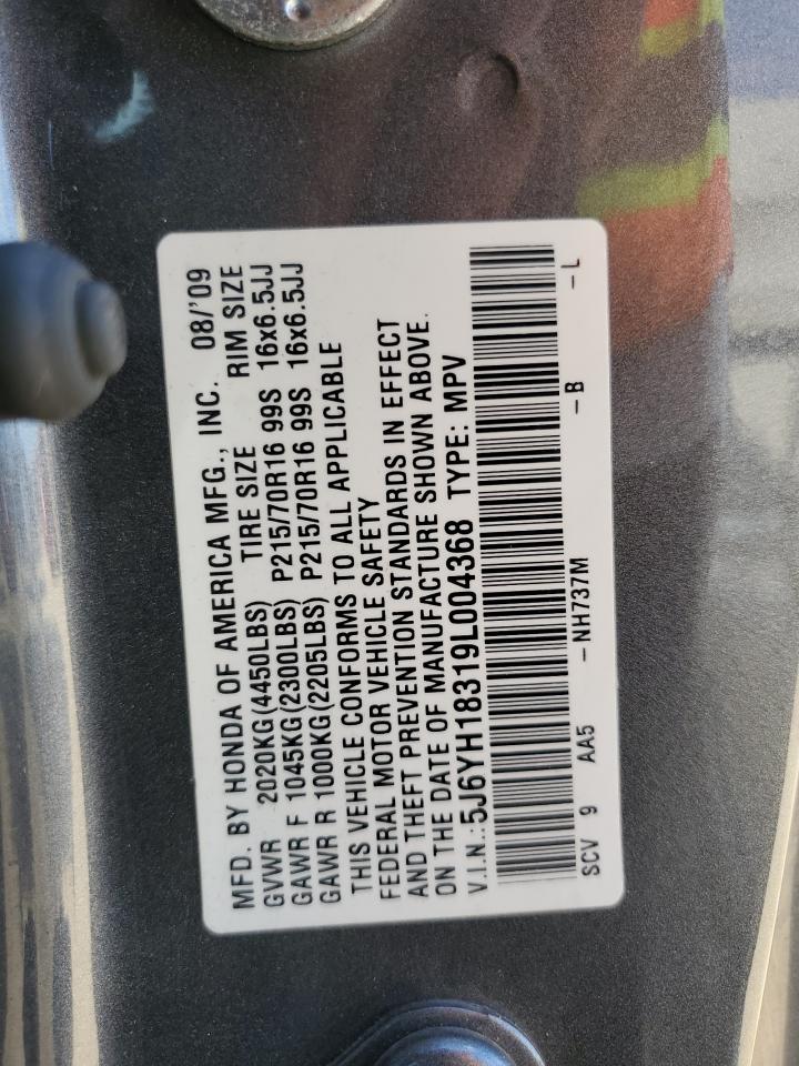 2009 Honda Element Lx VIN: 5J6YH18319L004368 Lot: 82520735