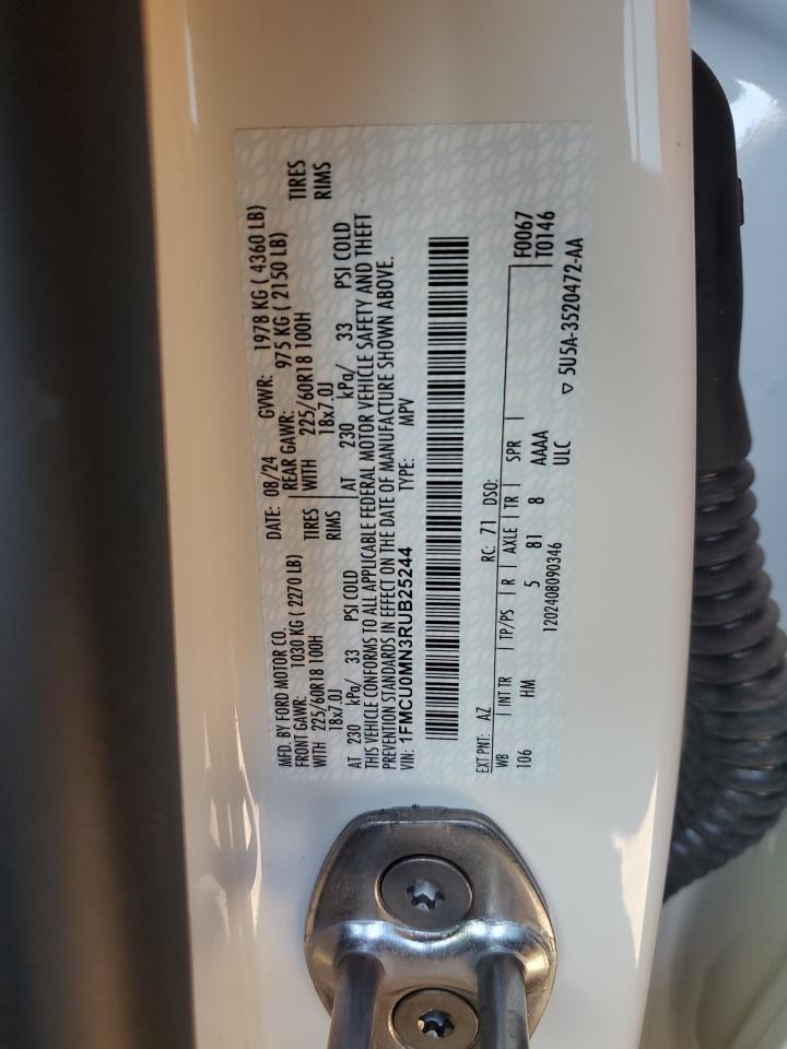 2024 Ford Escape St Line VIN: 1FMCU0MN3RUB25244 Lot: 82216895