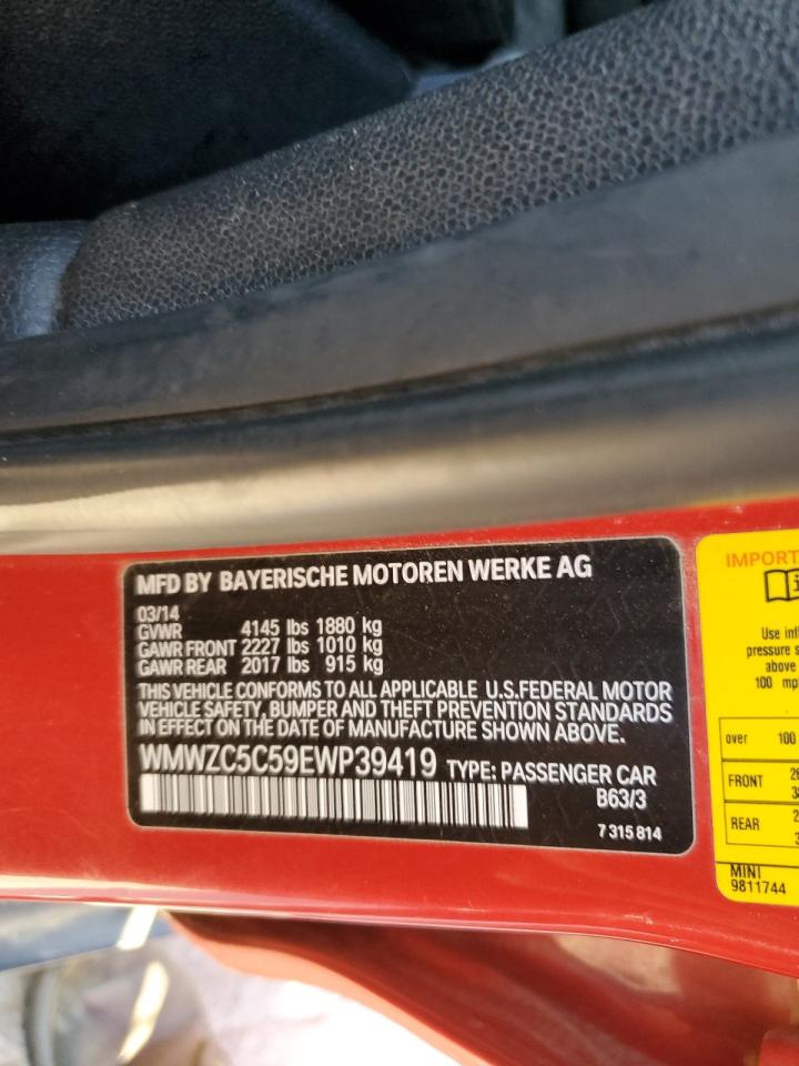 2014 Mini Cooper S Countryman VIN: WMWZC5C59EWP39419 Lot: 81989125