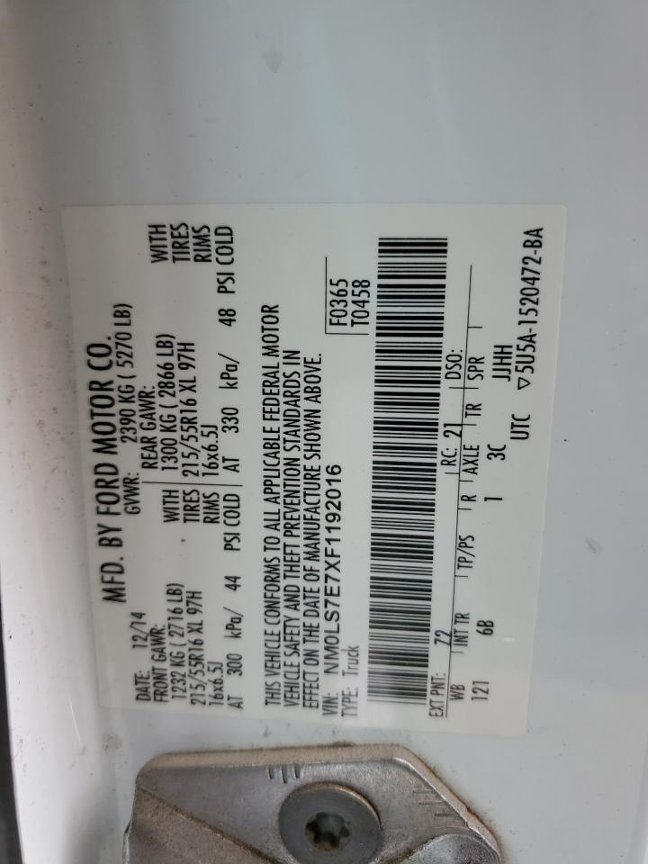 2015 Ford Transit Connect Xl VIN: NM0LS7E7XF1192016 Lot: 70777755