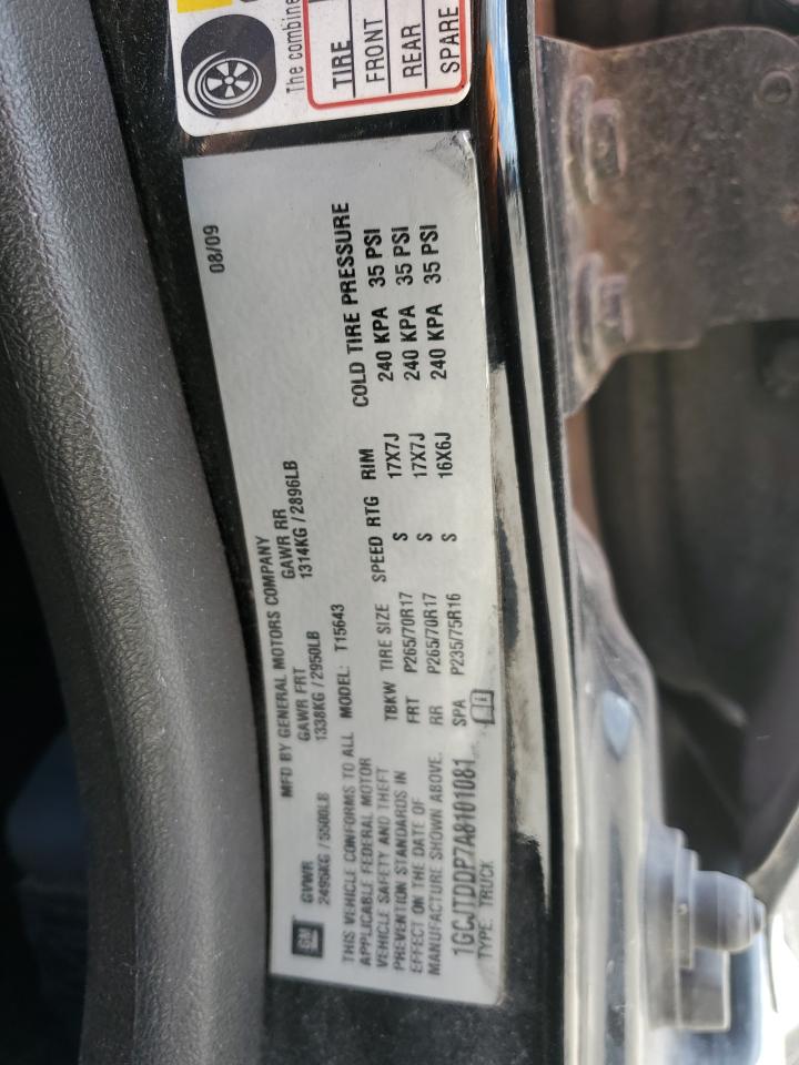 2010 Chevrolet Colorado Lt VIN: 1GCJTDDP7A8101081 Lot: 82314405