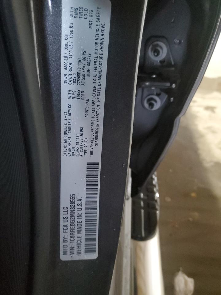 2021 Ram 1500 Big Horn/Lone Star VIN: 1C6RREBG2MN828555 Lot: 85263635