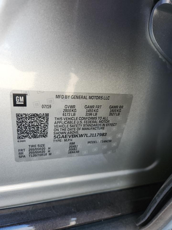 2020 Buick Enclave Premium VIN: 5GAEVBKW7LJ117983 Lot: 82316255