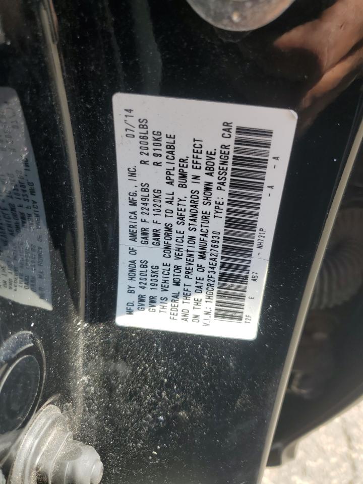 2014 Honda Accord Lx VIN: 1HGCR2F34EA276930 Lot: 84907645