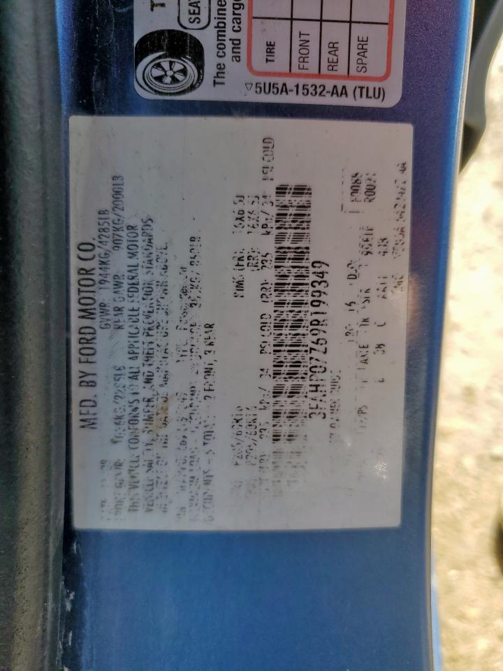 2009 Ford Fusion Se VIN: 3FAHP07Z69R199349 Lot: 82652435