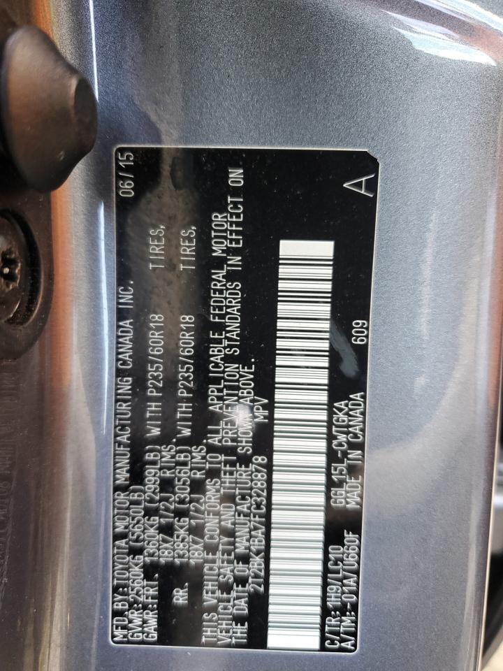 2015 Lexus Rx 350 Base VIN: 2T2BK1BA7FC328878 Lot: 82353205