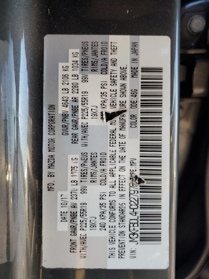 2017 Mazda Cx-5 Grand Touring VIN: JM3KFBDL4H0227976 Lot: 90616155