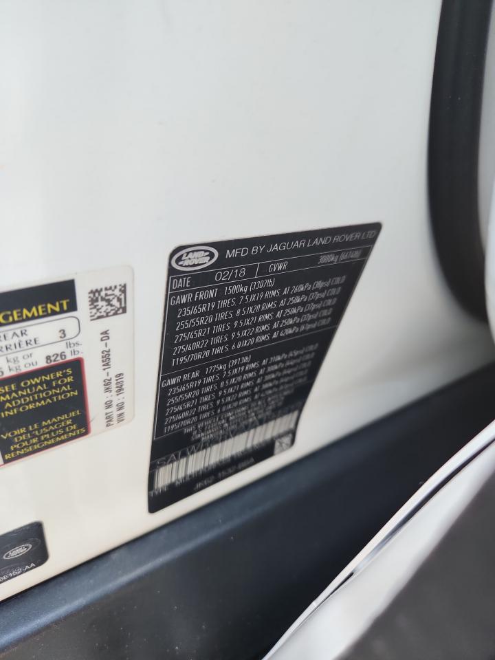 2018 Land Rover Range Rover Sport Hse VIN: SALWR2RV2JA194819 Lot: 86319545