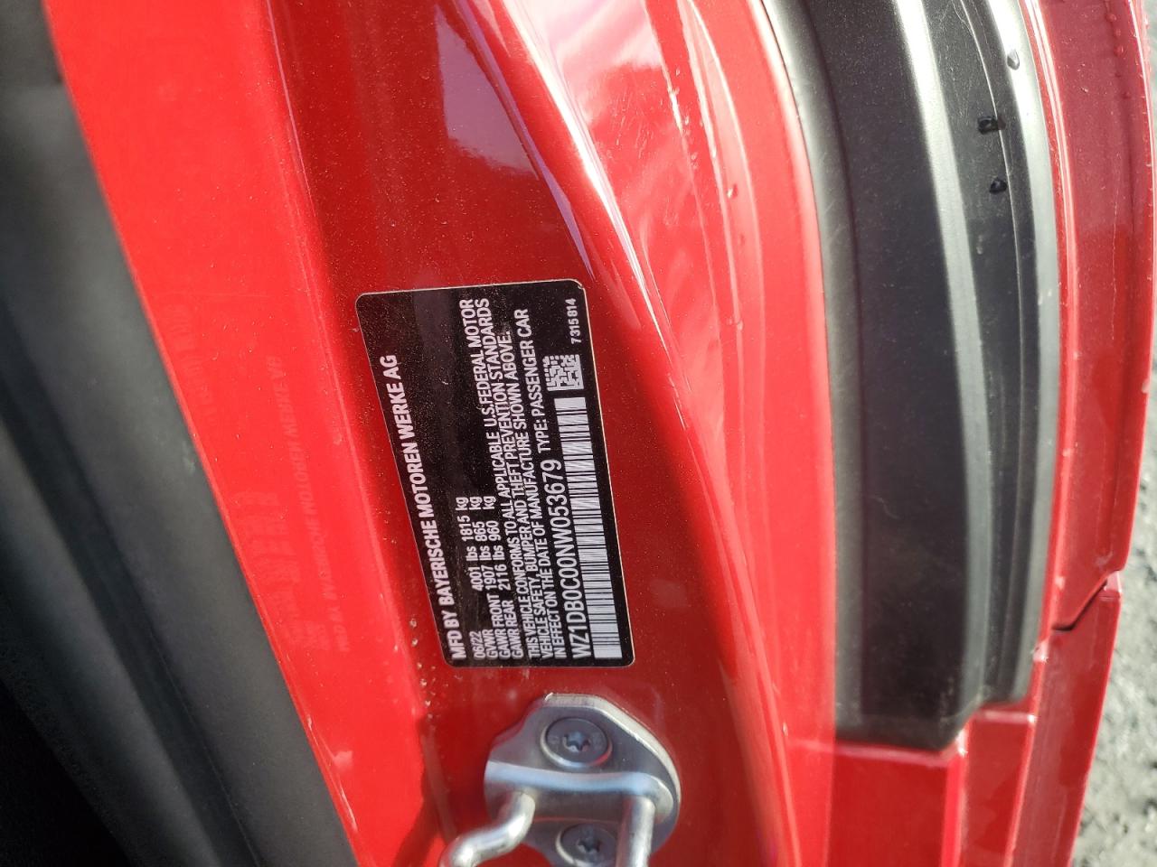 2022 Toyota Supra Base VIN: WZ1DB0C00NW053679 Lot: 86092125