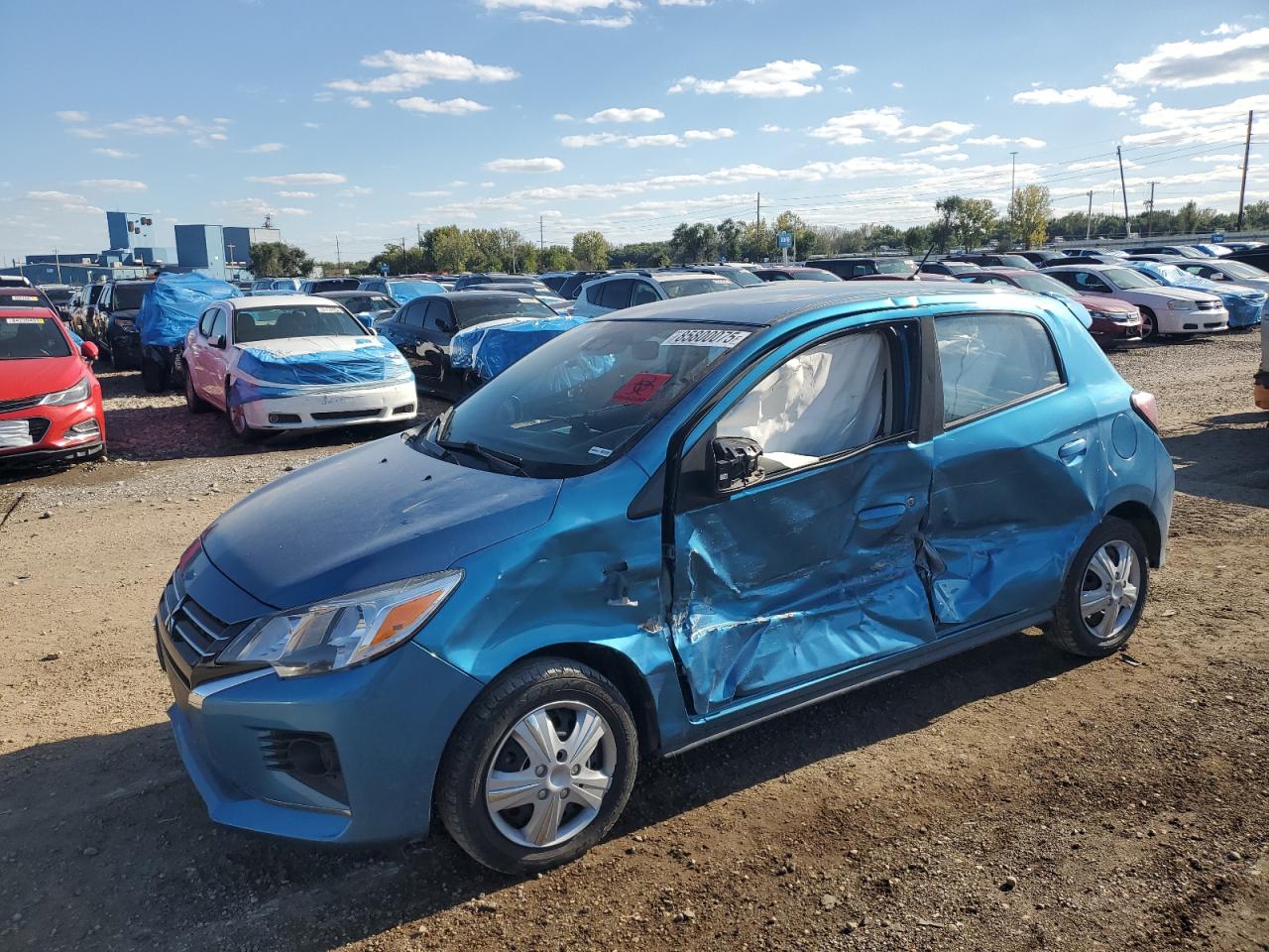 2021 Mitsubishi Mirage Es blue null gas ML32AUHJ5MH013637 photo #1