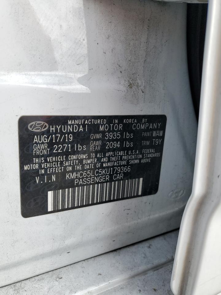 2019 Hyundai Ioniq Blue VIN: KMHC65LC5KU179366 Lot: 86537395