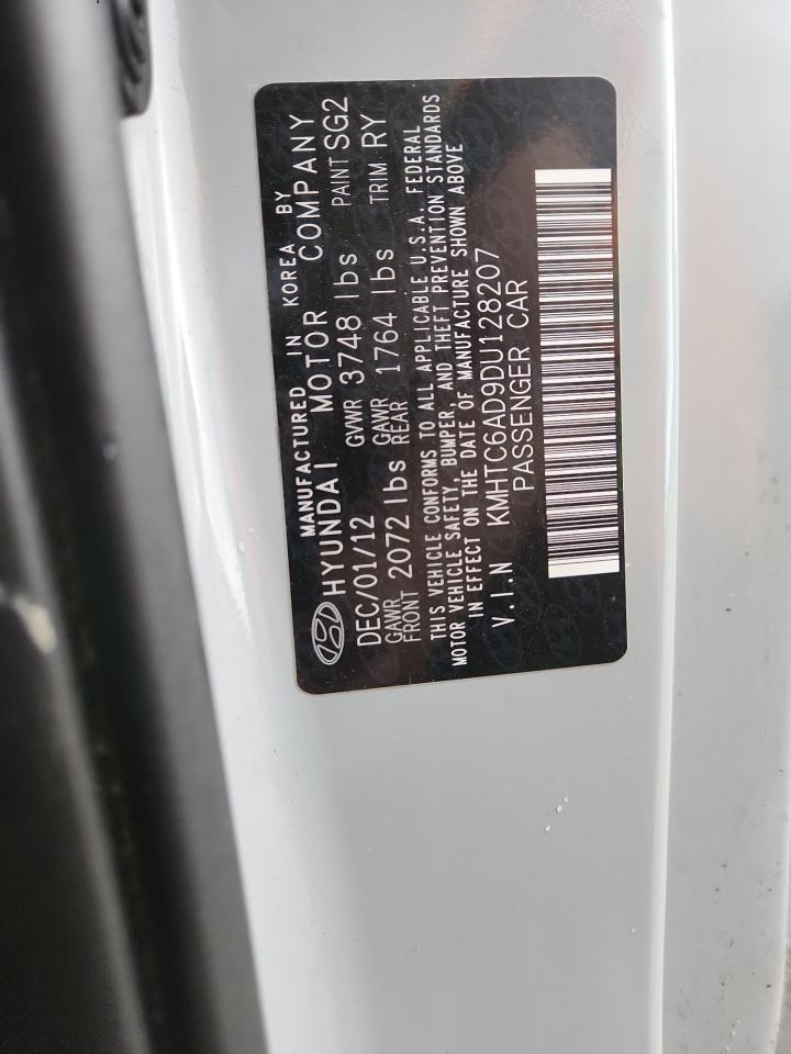 2013 Hyundai Veloster VIN: KMHTC6AD9DU128207 Lot: 85136075