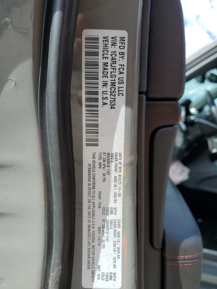 2021 Jeep Grand Cherokee Trailhawk VIN: 1C4RJFLG1MC527534 Lot: 86185005