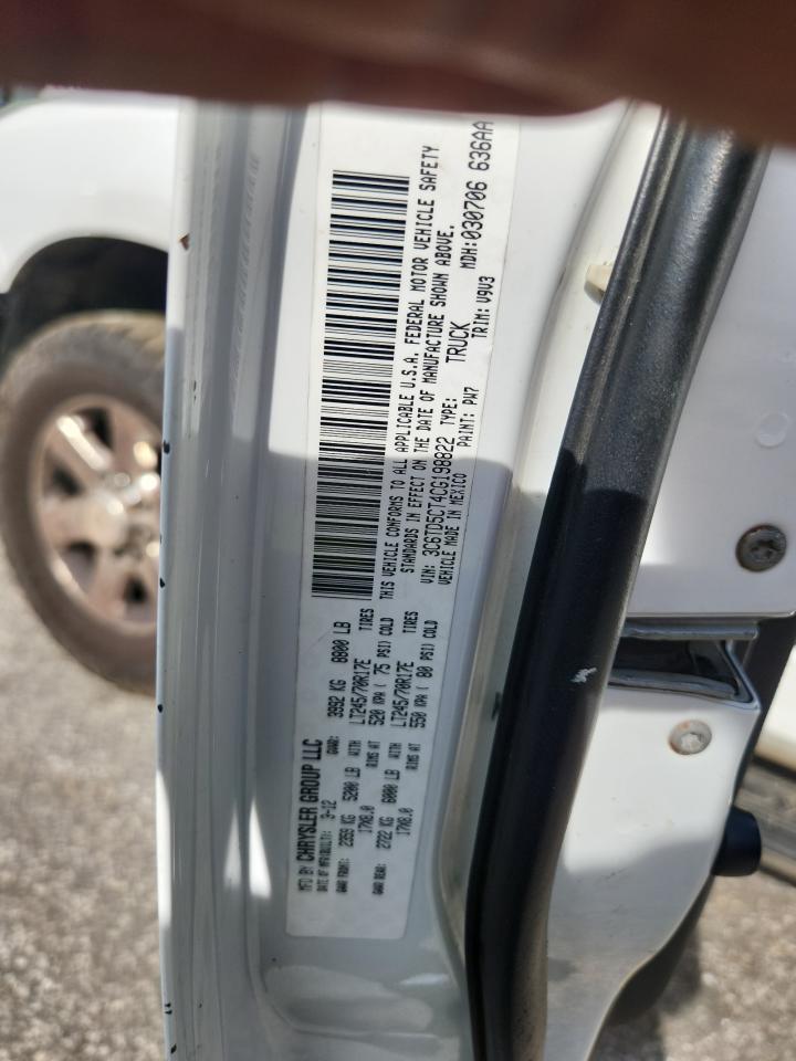 2012 Dodge Ram 2500 St VIN: 3C6TD5CT4CG198822 Lot: 87291925