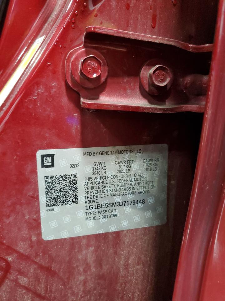 2018 Chevrolet Cruze Lt VIN: 1G1BE5SM3J7179448 Lot: 86299885