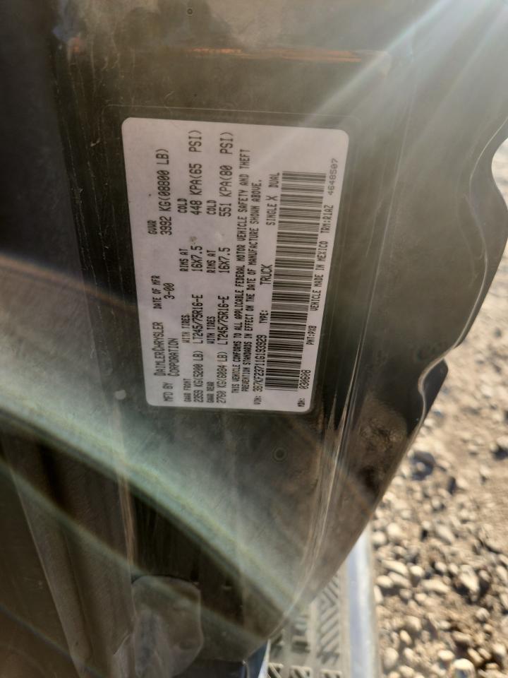 2001 Dodge Ram 2500 VIN: 3B7KF23711G193929 Lot: 82332645