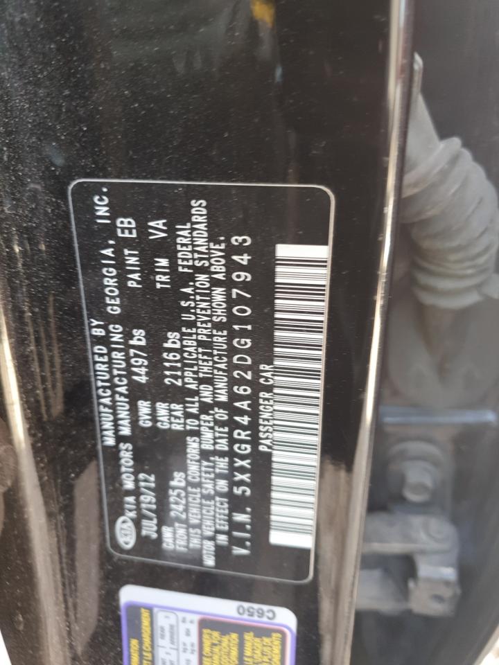 2013 Kia Optima Sx VIN: 5XXGR4A62DG107943 Lot: 82251795