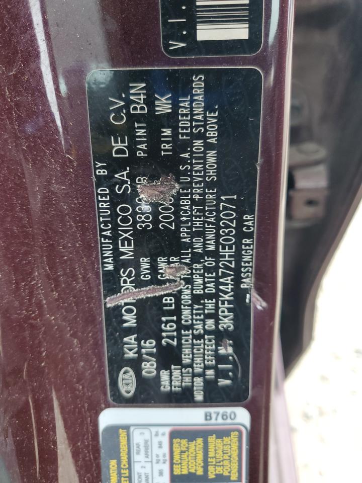 2017 Kia Forte Lx VIN: 3KPFK4A72HE032071 Lot: 82298555