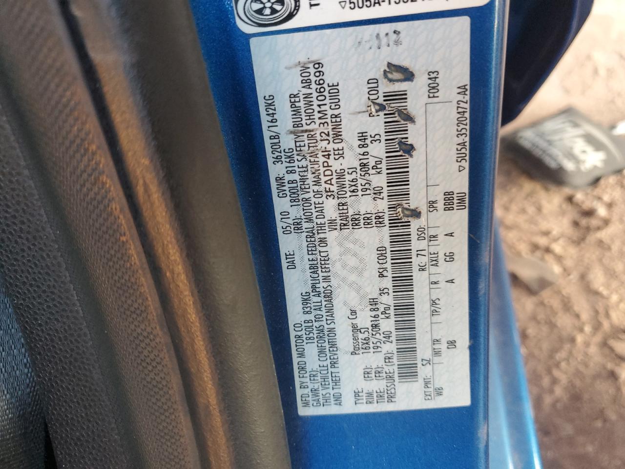 2011 Ford Fiesta Ses VIN: 3FADP4FJ2BM106699 Lot: 82597735