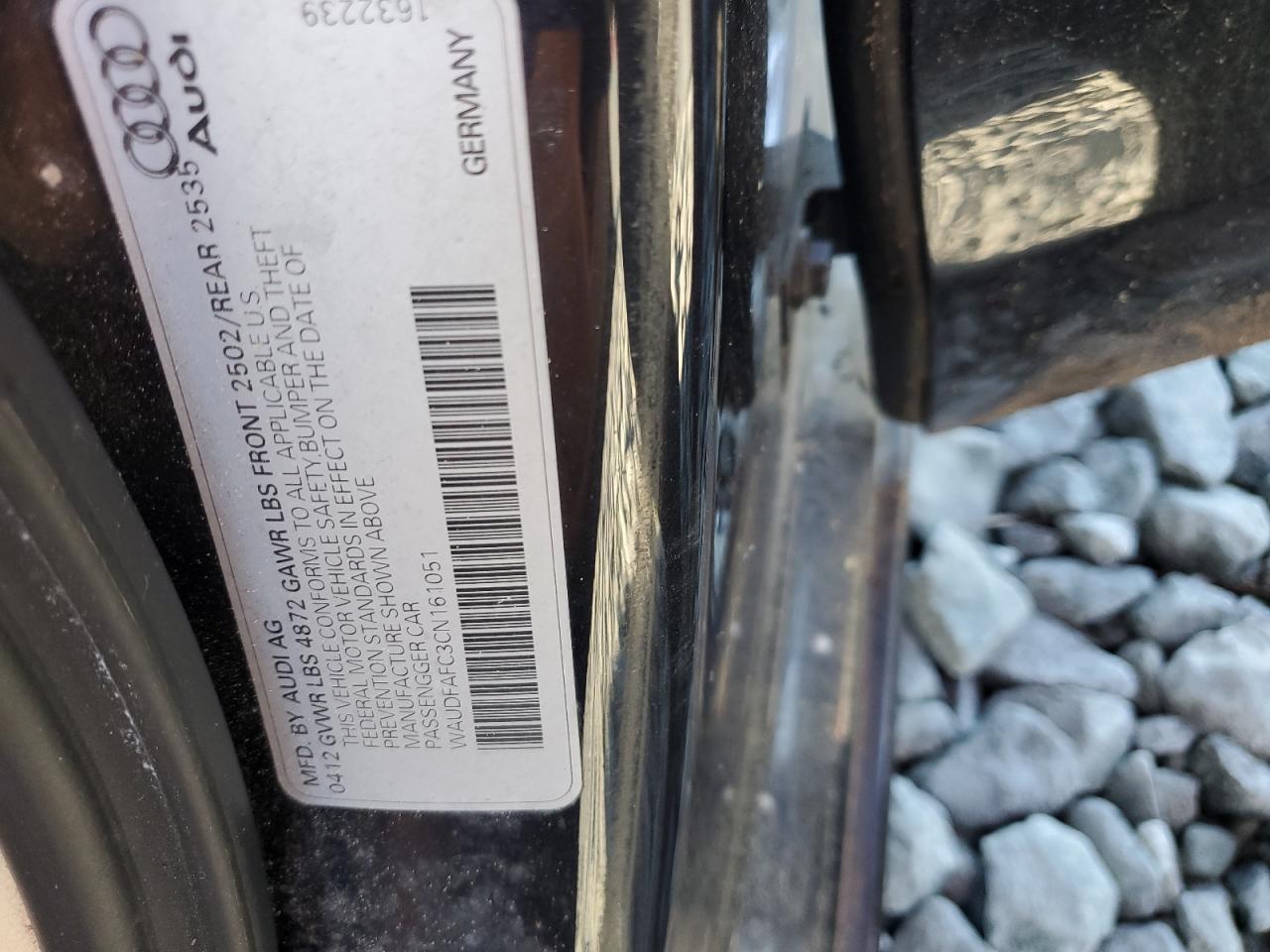 2012 Audi A6 Premium Plus VIN: WAUDFAFC3CN161051 Lot: 82441325