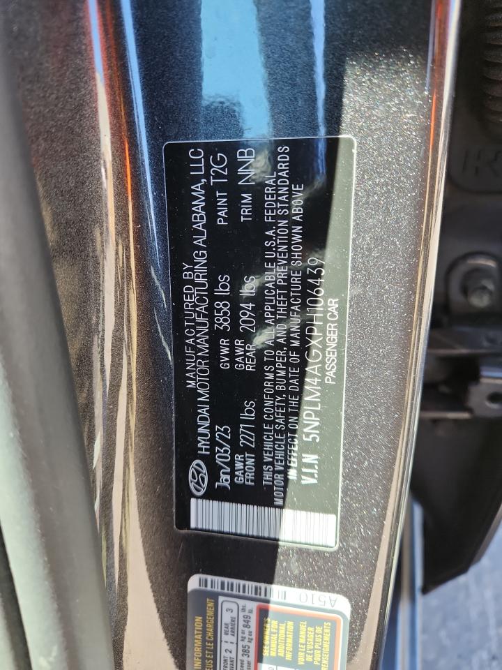 2023 Hyundai Elantra Sel VIN: 5NPLM4AGXPH106439 Lot: 82268345