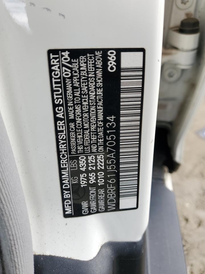 2005 Mercedes-Benz C 240 VIN: WDBRF61J55A705134 Lot: 90631575