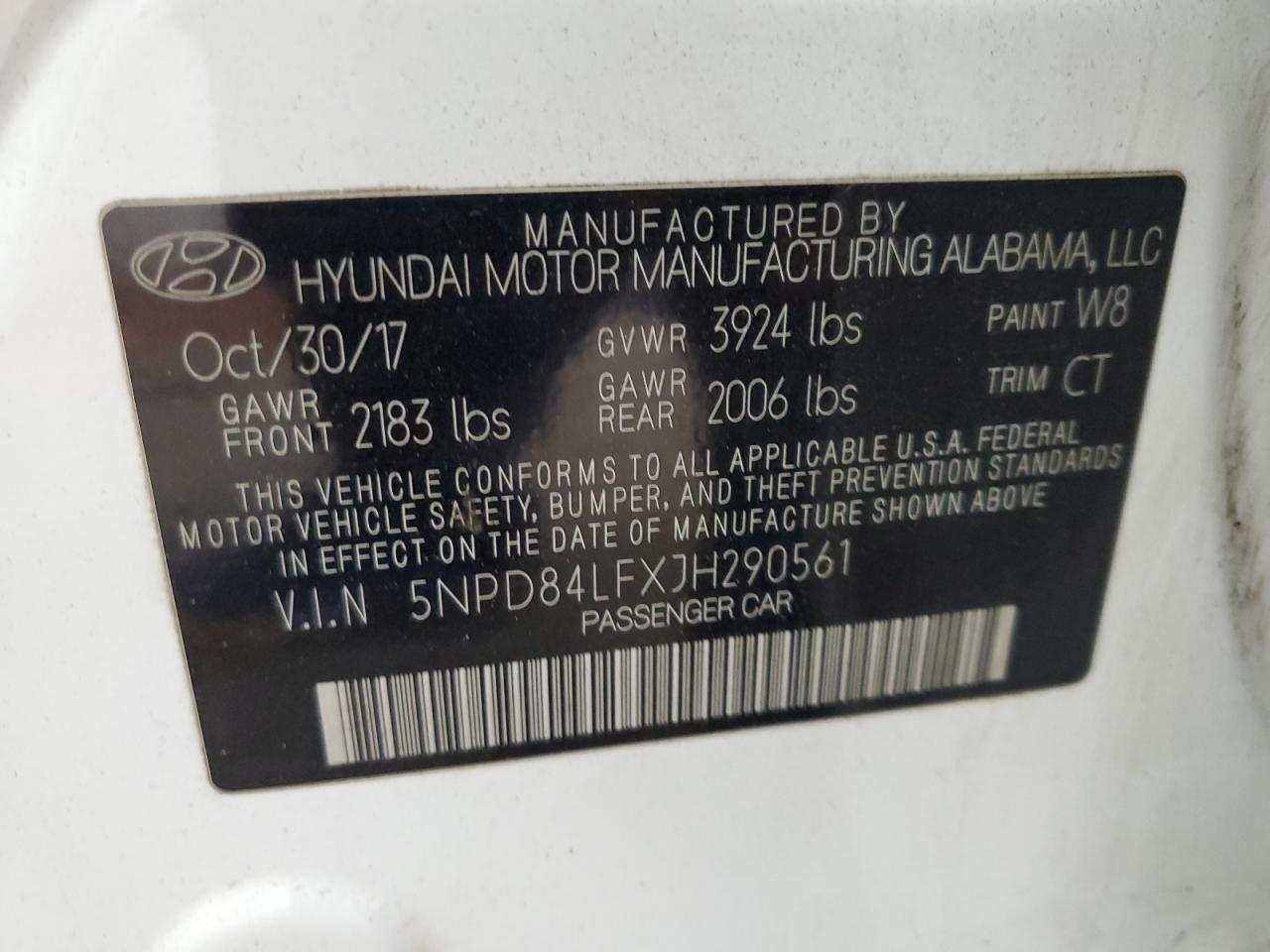 2018 Hyundai Elantra Sel VIN: 5NPD84LFXJH290561 Lot: 86289665