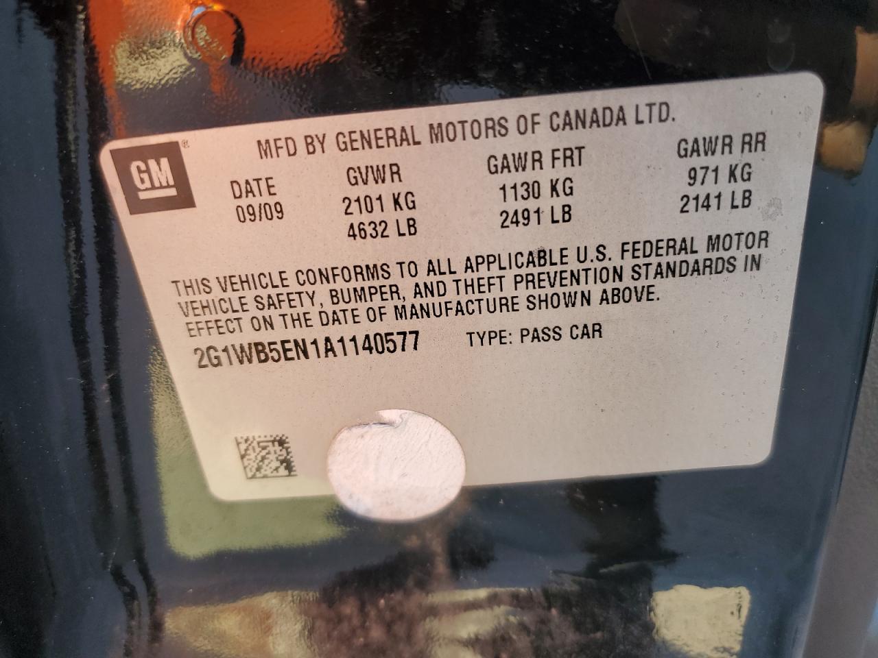 2010 Chevrolet Impala Lt VIN: 2G1WB5EN1A1140577 Lot: 89532565