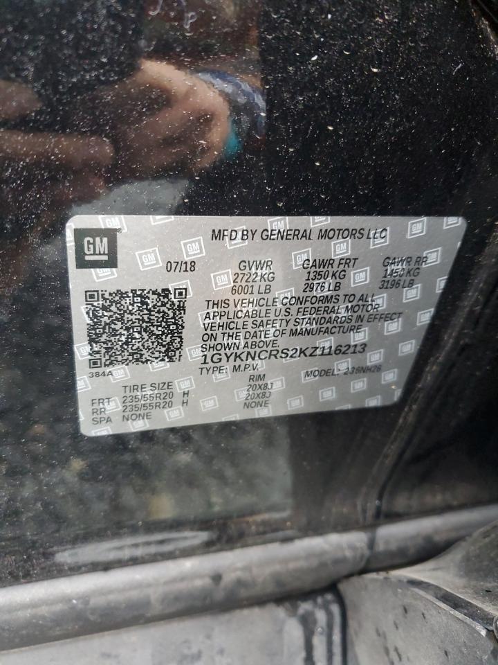 2019 Cadillac Xt5 Luxury VIN: 1GYKNCRS2KZ116213 Lot: 82750245