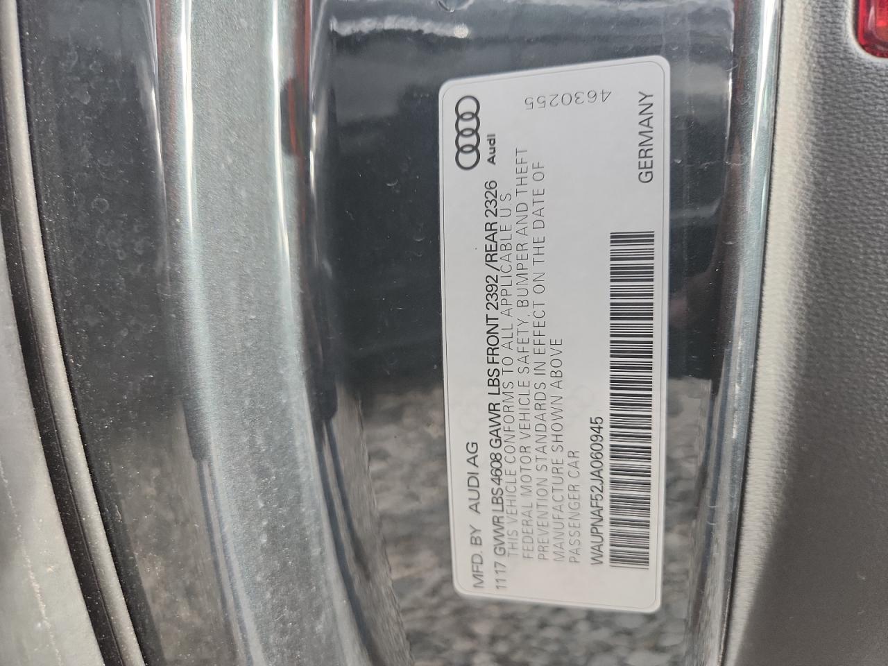 2018 Audi A5 Premium Plus VIN: WAUPNAF52JA060945 Lot: 82380595