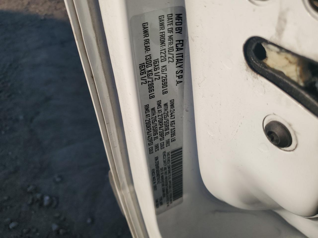 2022 Ram Promaster City Tradesman VIN: ZFBHRFABXN6Y14742 Lot: 85293365