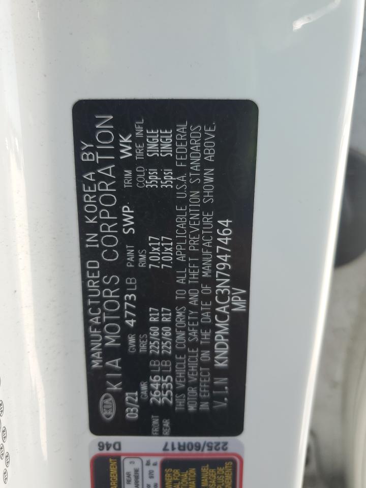 2022 Kia Sportage Lx VIN: KNDPMCAC3N7947464 Lot: 85547465