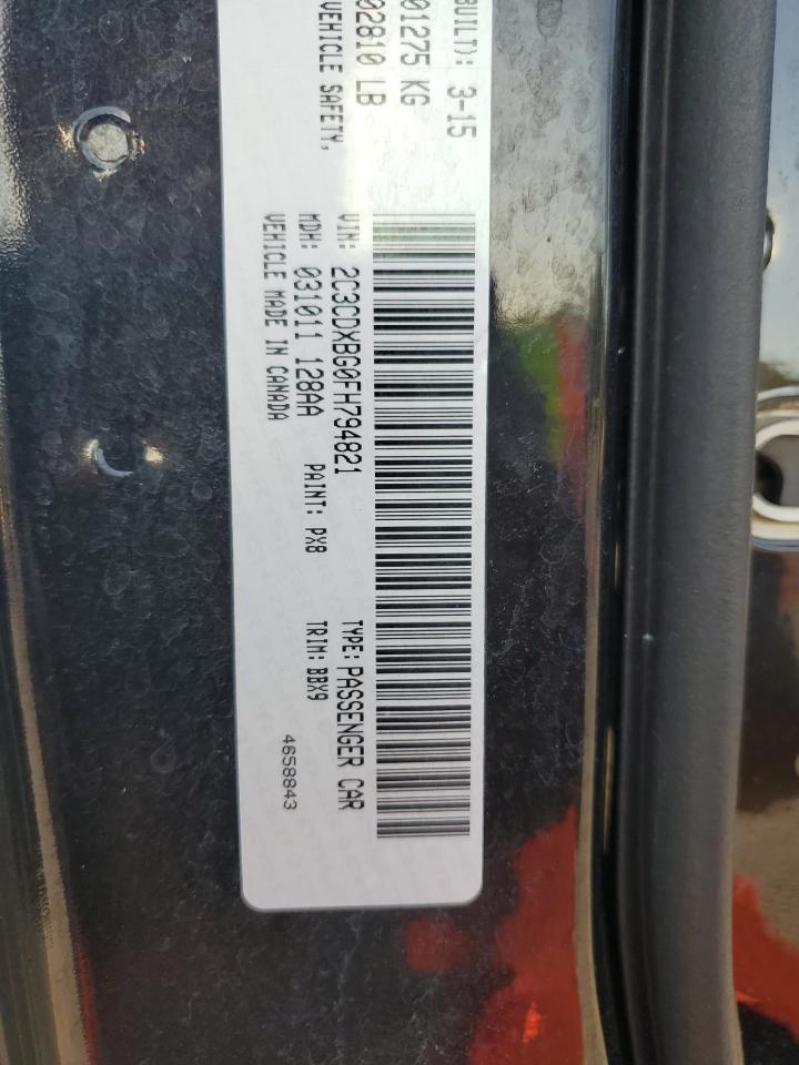 2015 Dodge Charger Se VIN: 2C3CDXBG0FH794821 Lot: 82376515