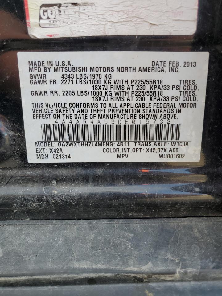 2013 Mitsubishi Outlander Sport Se VIN: 4A4AR4AU9DE015732 Lot: 84469235