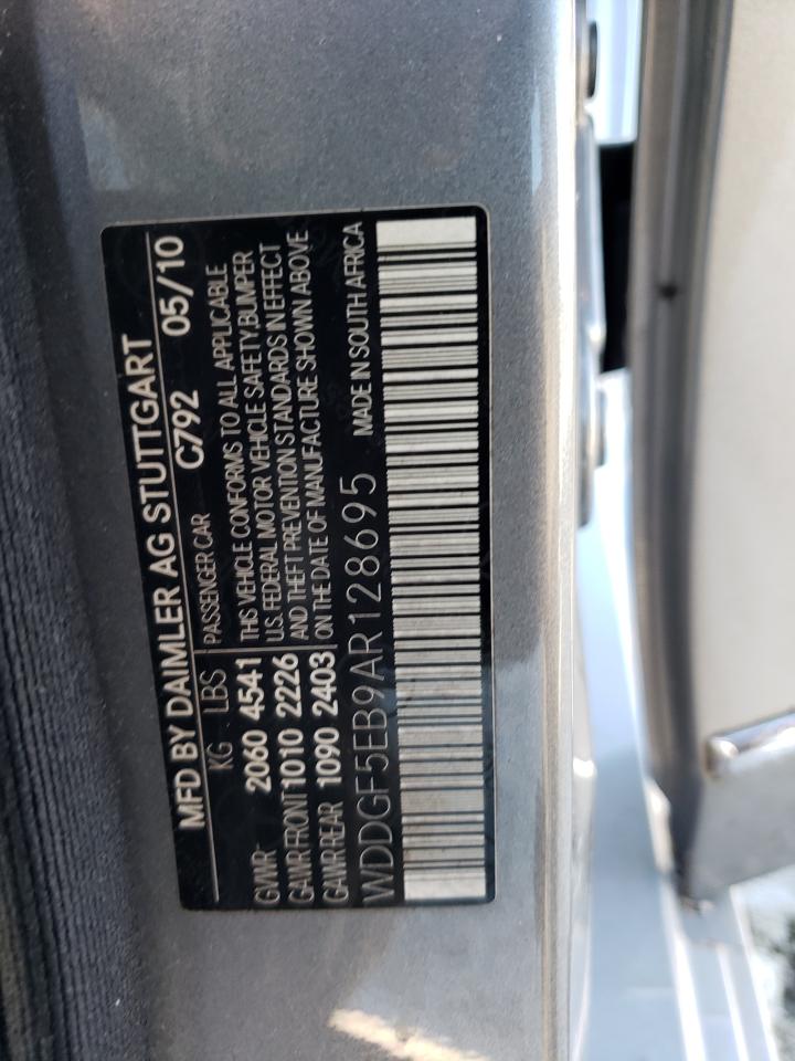 2010 Mercedes-Benz C 300 VIN: WDDGF5EB9AR128695 Lot: 90313225