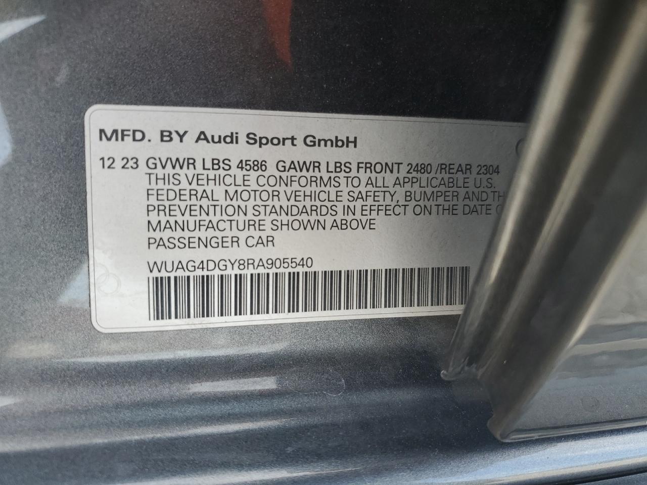 2024 Audi Rs3 VIN: WUAG4DGY8RA905540 Lot: 82753075