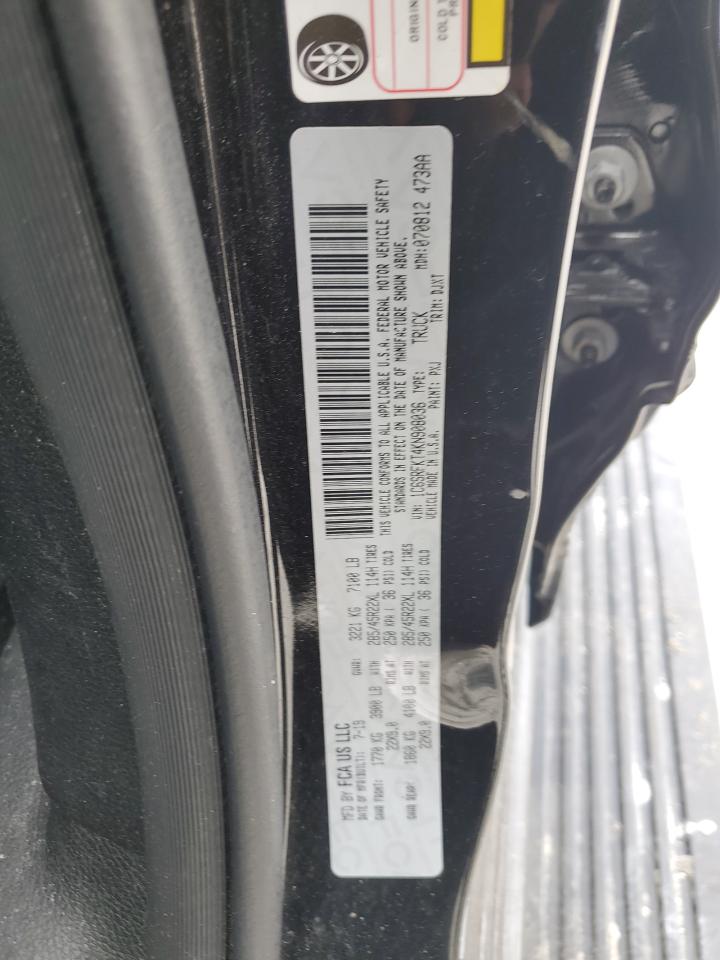 2019 Ram 1500 Longhorn VIN: 1C6SRFKT4KN908036 Lot: 84884265